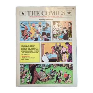 The Comics: Illustrated History of Comic Strip Art (1974) Vintage, Good Cond...